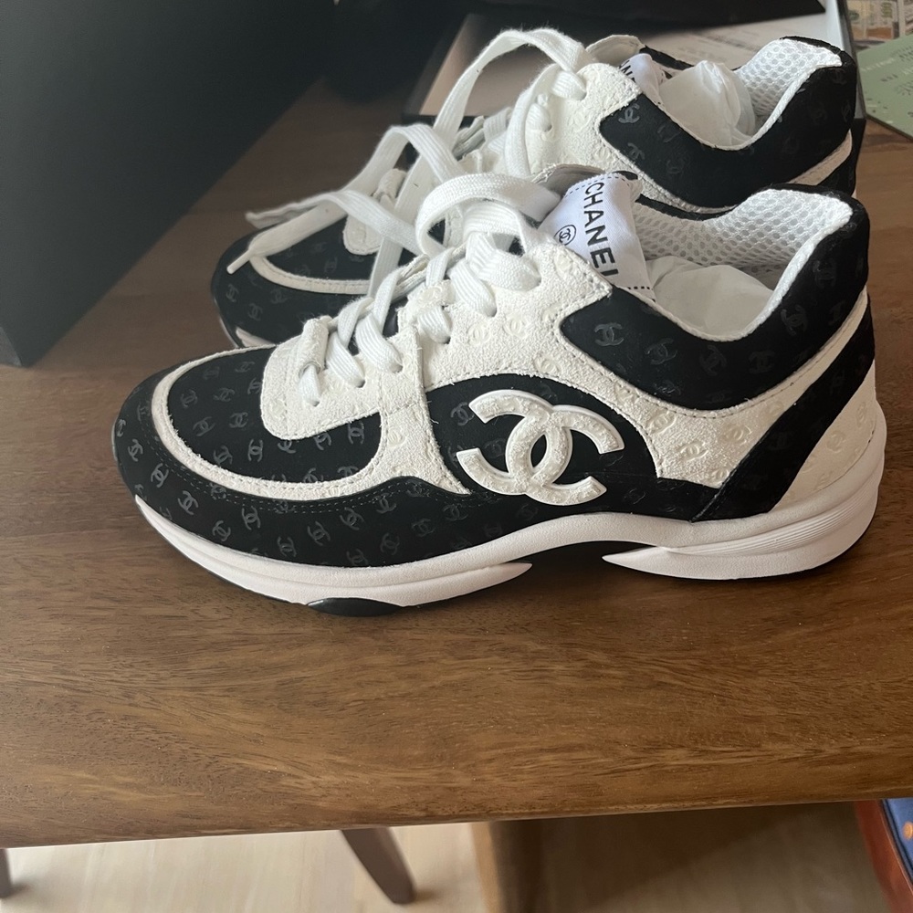 NWT Chanel CC Black & White sneakers